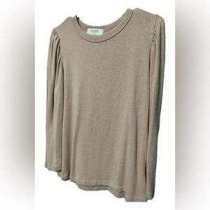 Renee C. Soft Pink Long Sleeve Terry Sweater